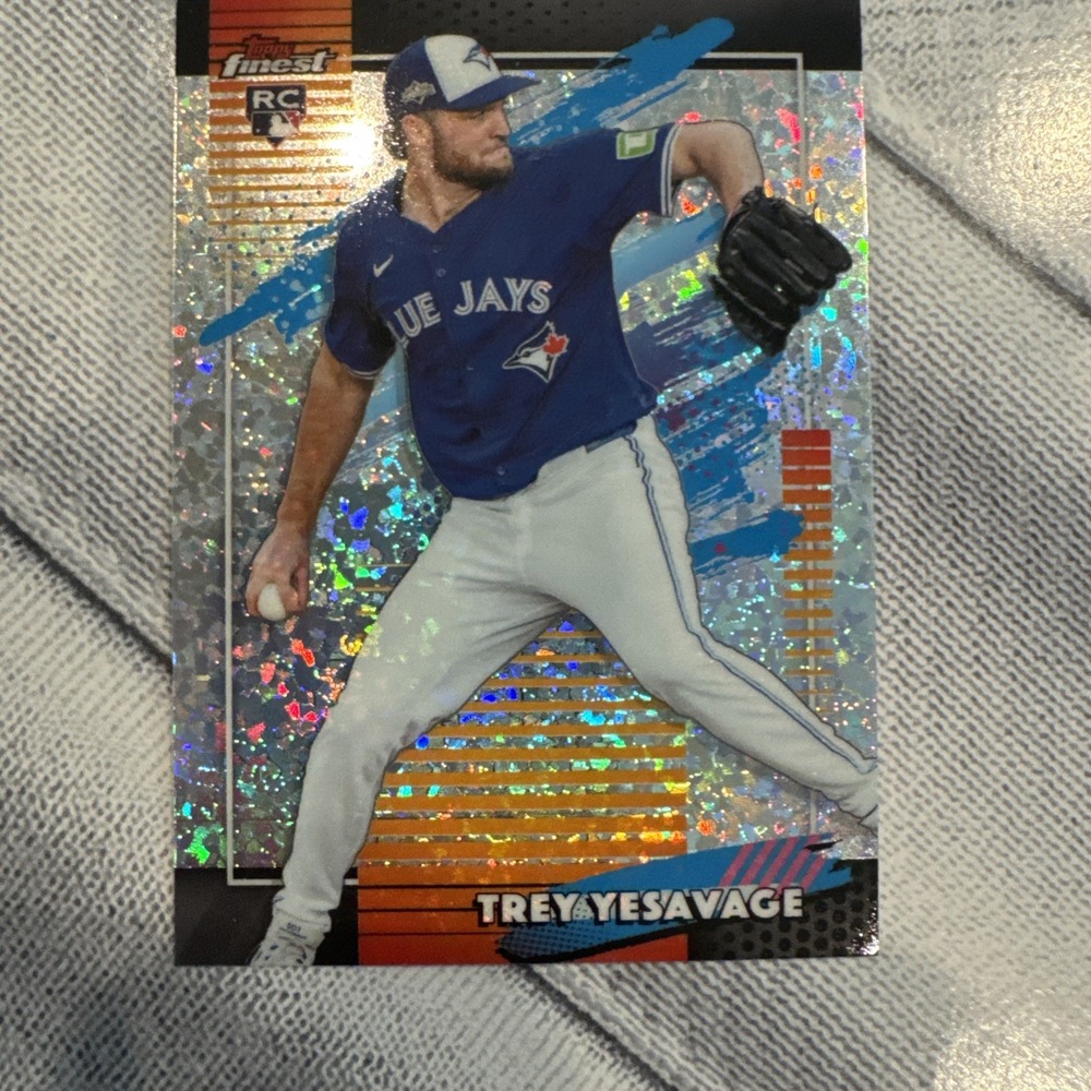 2026 Topps Finest Trey Yesavage RC #136 Mini Diamond Uncommon SP Blue Jays